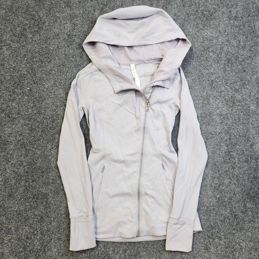 Lululemon Every Journey Jacket Womens 2 Purple Hooded Full Zip Athletic